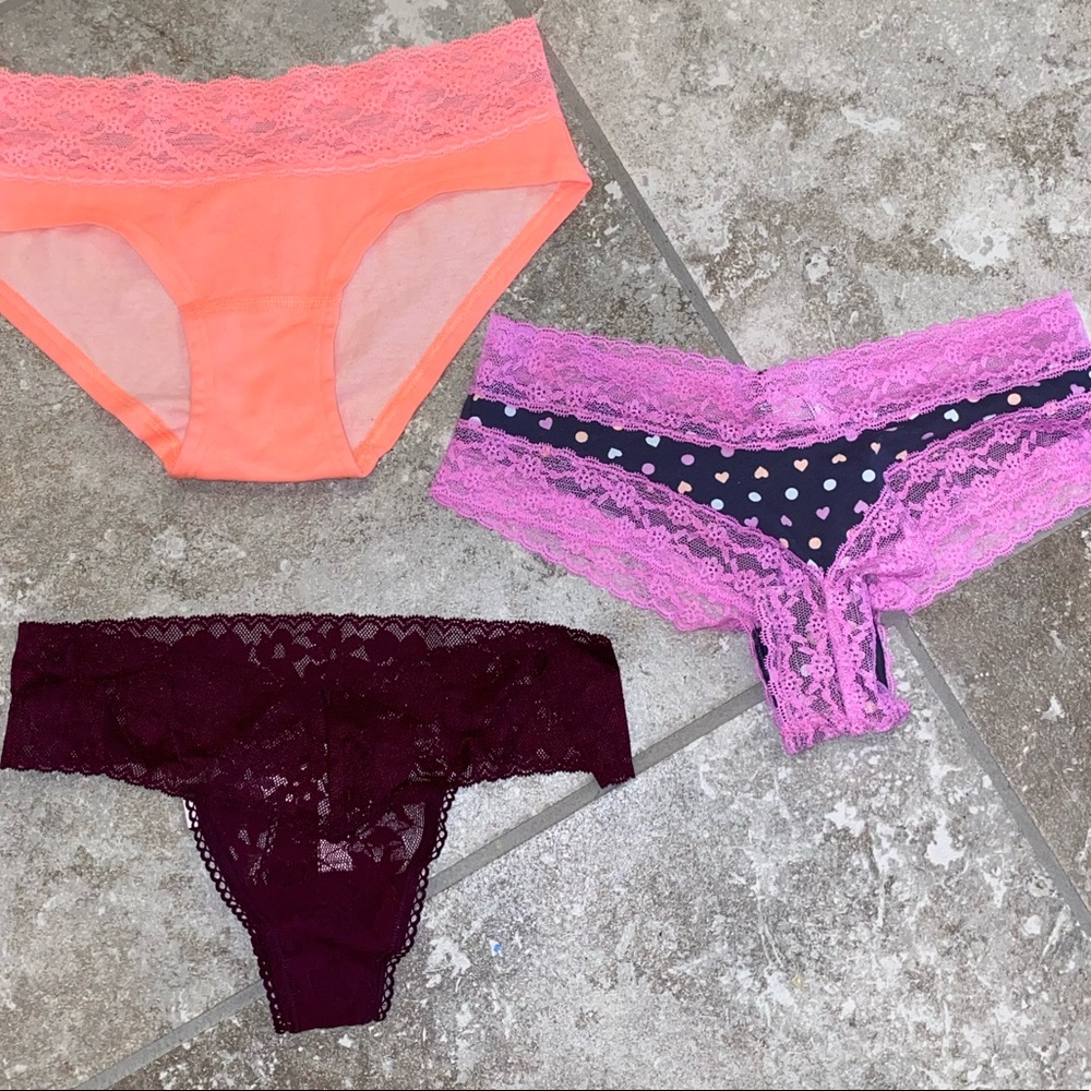 Victoria’s Secret PINK panties. 3 pair. Xs NWT